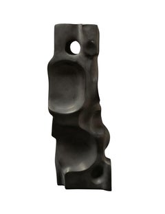 Abstract Contemporary Black Belgian Marble Sculpture by Yoko Kubrick