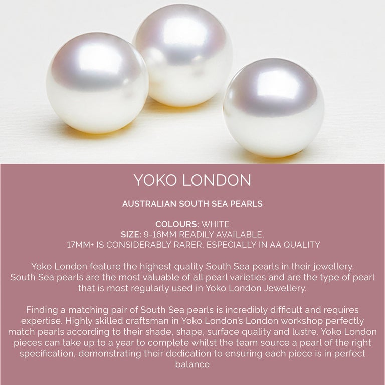 Women's Yoko London Australian South Sea Pearl and Diamond Pendant in 18K White Gold