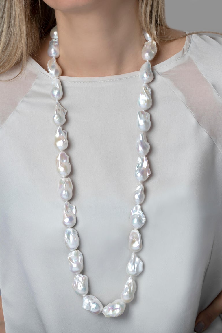 Yoko London Baroque Freshwater Pearl Necklace For Sale at 1stDibs