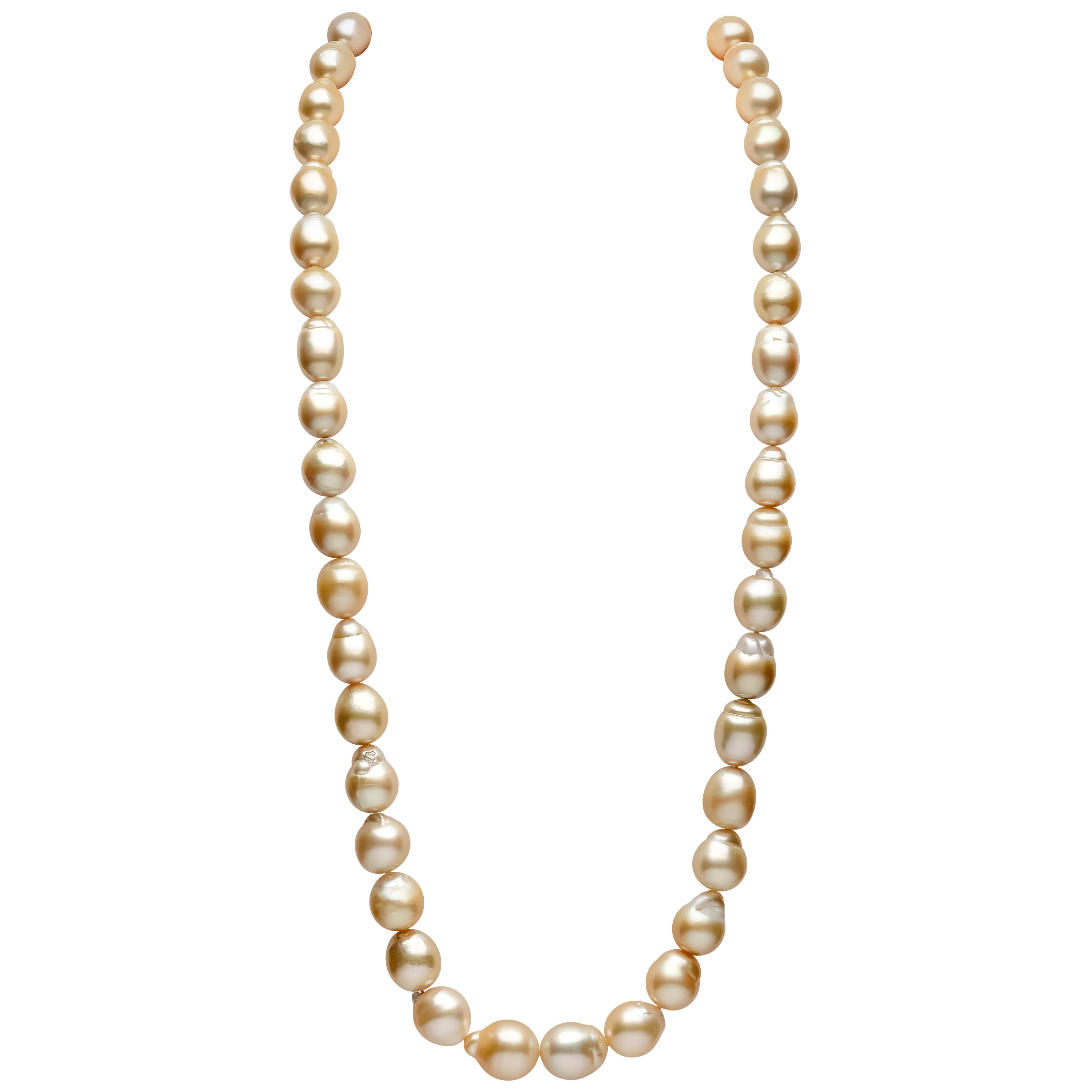 Yoko London Collier baroque de perles dorées des mers du Sud
