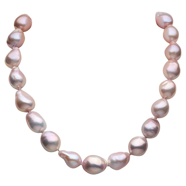Yoko London Freshwater Pearl and Diamond Choker Necklace in 18K White Gold  at 1stDibs