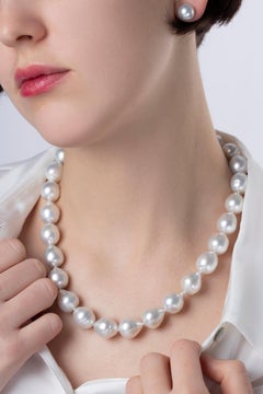 Yoko London Baroque South Sea Pearl Necklace in 18K White Gold