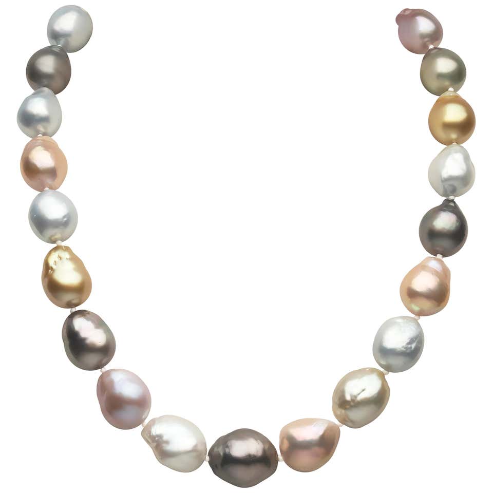 Yoko London Baroque Freshwater Pearl Necklace For Sale at 1stDibs