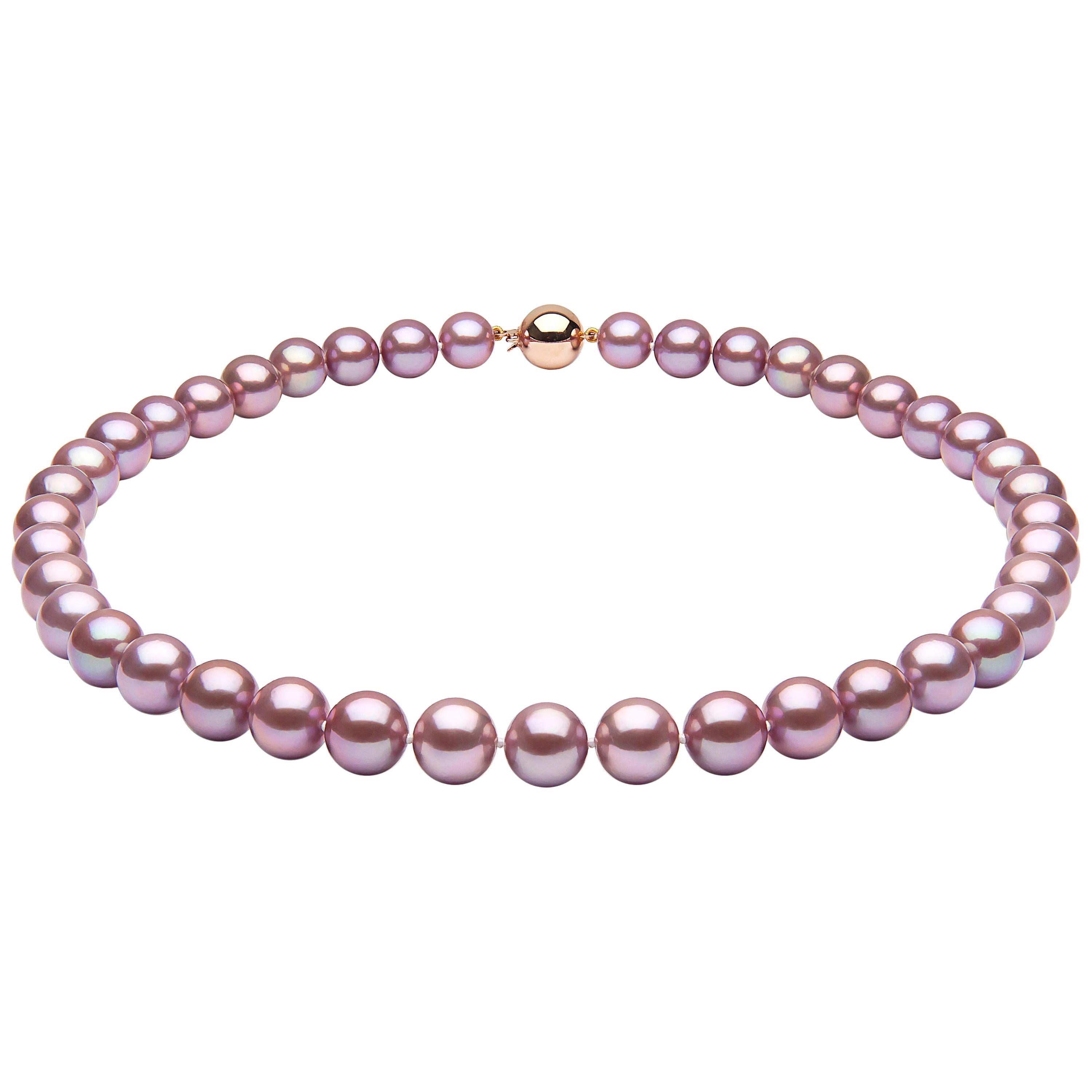Yoko London Classic Pink Freshwater Pearl Necklace in 18 Karat Rose Gold