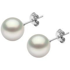 Yoko London Classic South Sea Pearl Earring Studs in 18 Karat White Gold