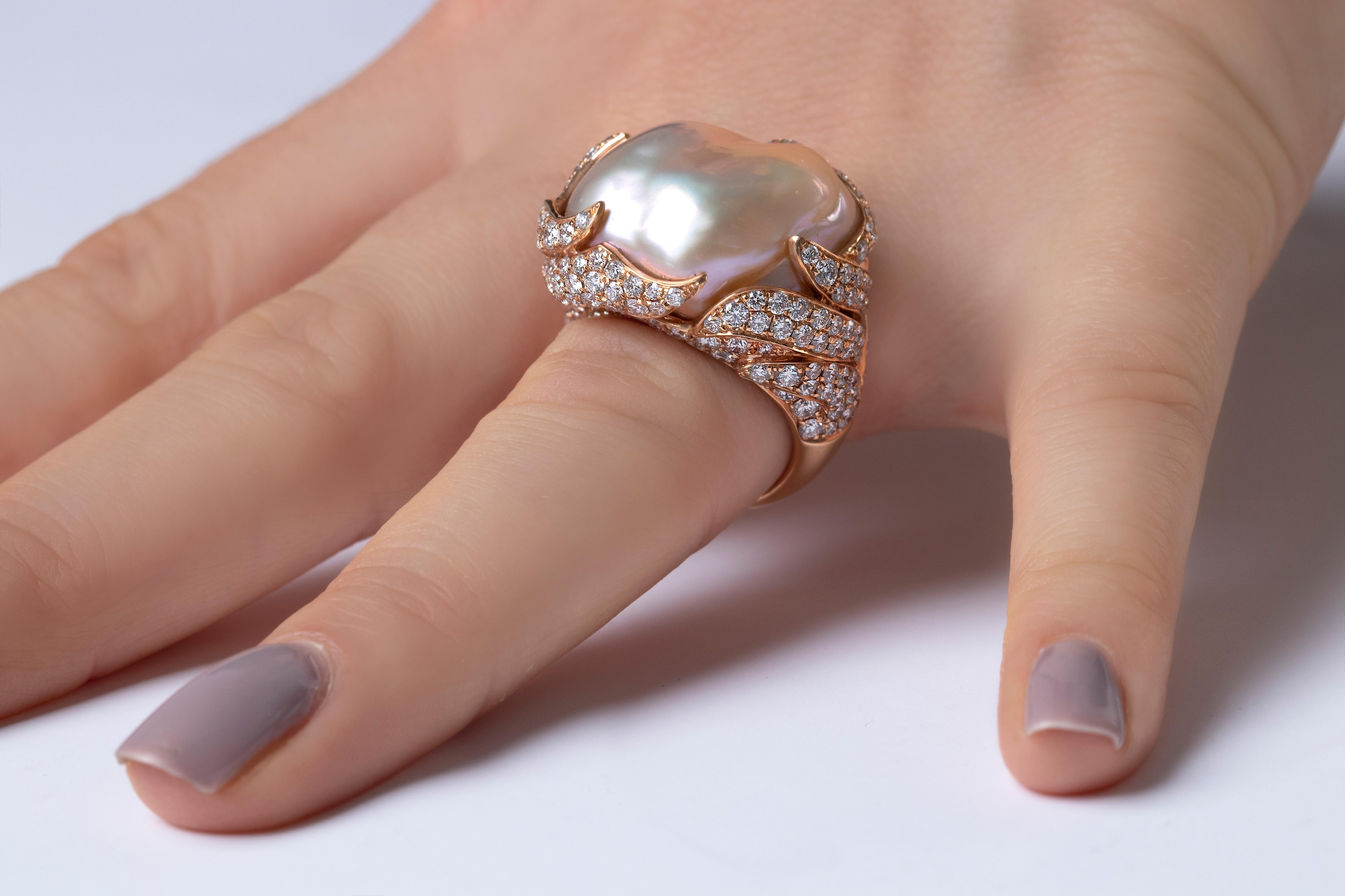 baroque pearl ring
