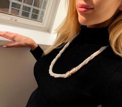 Yoko London Freshwater Pearl and Diamond Necklace in 18 Karat Rose Gold
