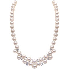 Yoko London Pearls e collana di diamanti d'acqua dolce in oro bianco 18 carati