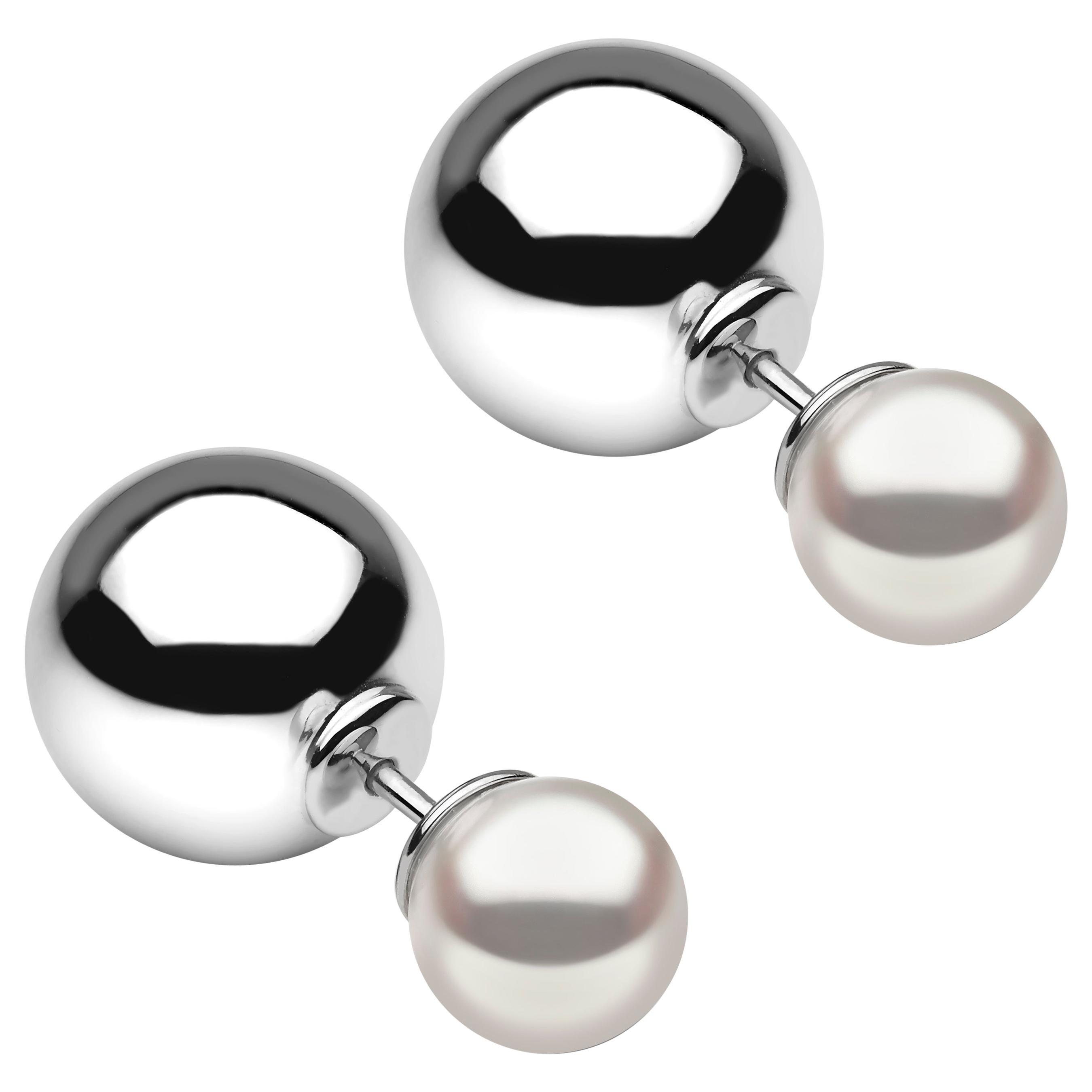 Yoko London Japanese Akoya Earrings in 18 Karat White Gold