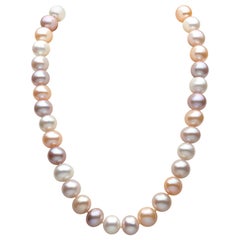 Yoko London Natural Pink and White Multicolour Classic Row Necklace