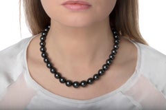 Yoko London Pearls Tahitian Pearl Necklace in 18 Karat White Gold