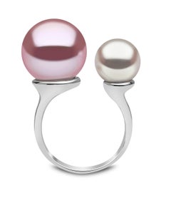 Yoko London Pink Freshwater and South Sea Pearl Ring in 18k White Gold