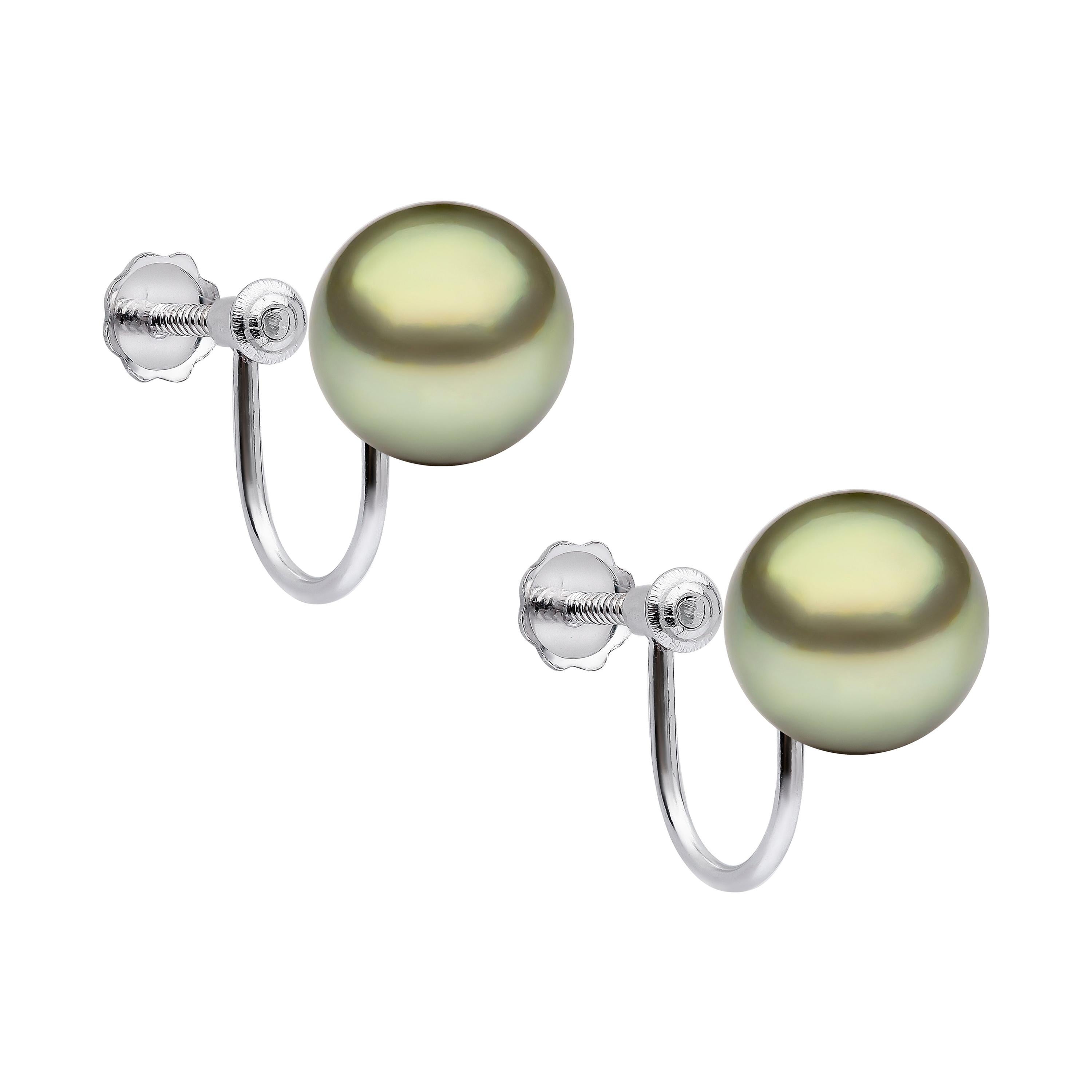 1960s Non Pierced Screw Back Akoya Pearl Earrings at 1stDibs