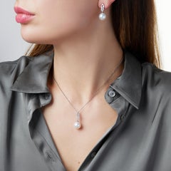 Yoko London South Sea Pearl and Diamond Earrings in 18 Karat White Gold