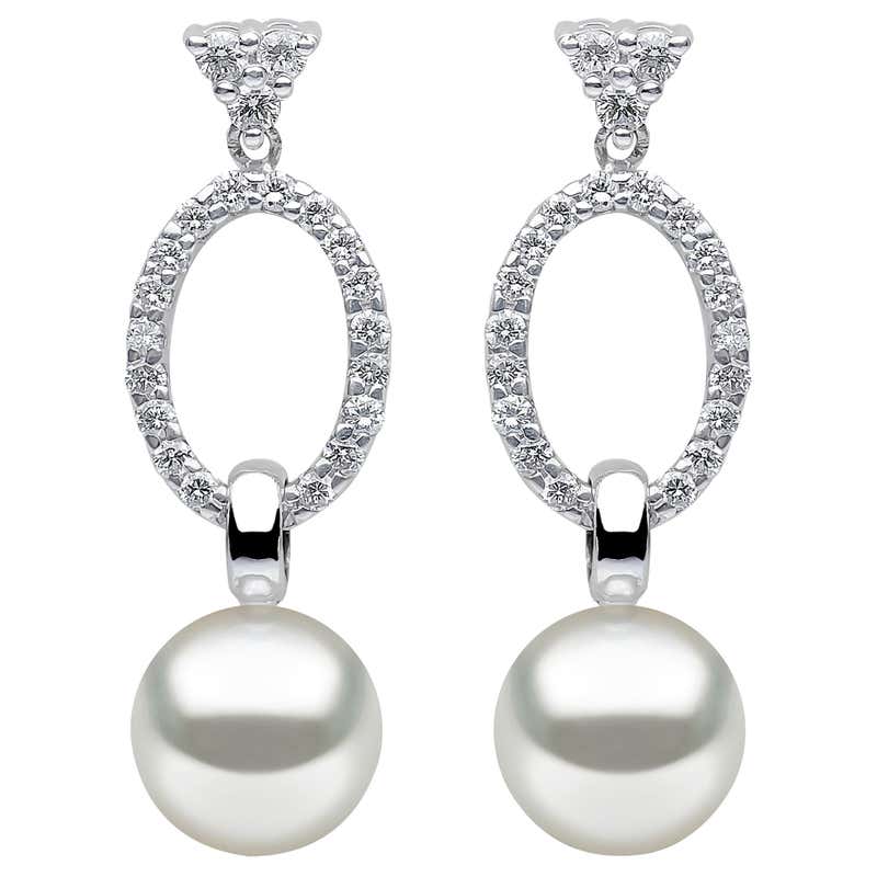 Diamond, Pearl and Antique Drop Earrings - 8,197 For Sale at 1stdibs ...
