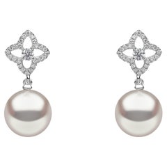 Yoko London South Sea Pearl and Diamond Earrings in 18K White Gold