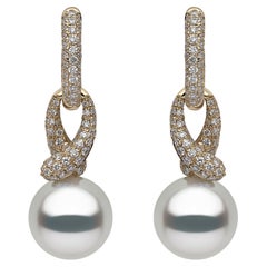 Yoko London South Sea Pearl and Diamond Earrings in 18K Yellow Gold