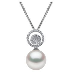 Yoko London South Sea Pearl and Diamond Pendant in 18 Karat White Gold