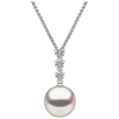 Yoko London South Sea Pearl and Diamond Pendant Set in 18 Karat White Gold
