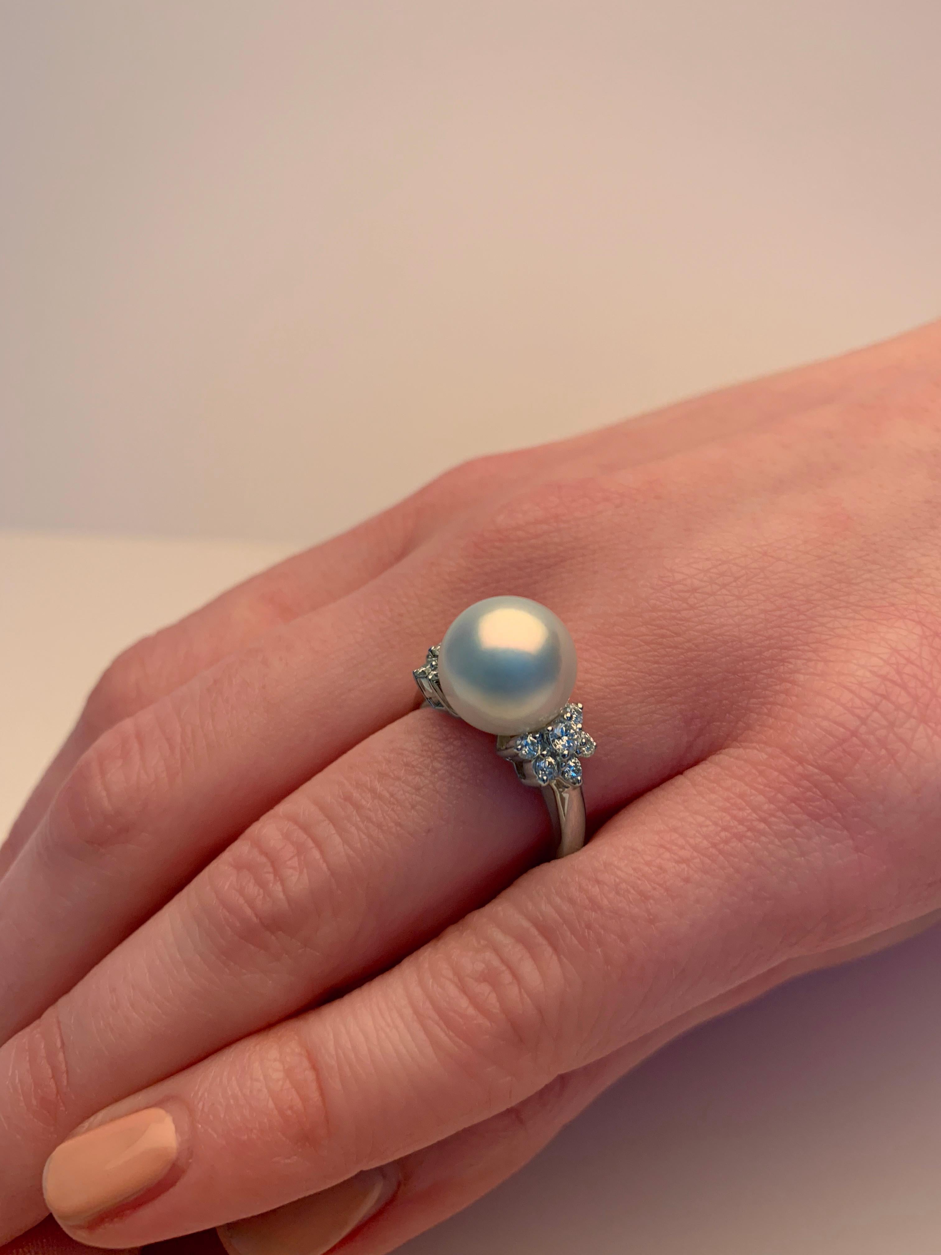 Yoko London South Sea Pearl and Diamond Ring in 18 Karat White Gold 5