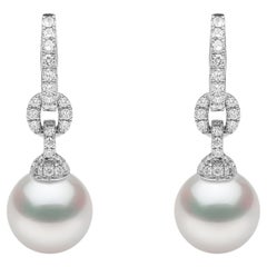 Yoko London South Sea Pearl and Diamond Transformable 18K White Gold Earrings