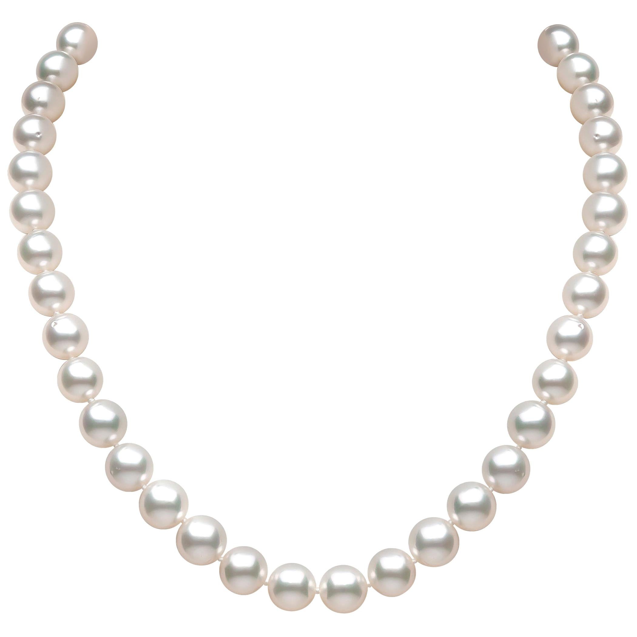 Yoko London South Sea Pearl & Diamond Classic Necklace & Earrings in 18K Gold For Sale