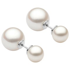 Yoko London South Sea Pearl Earrings in 18 Karat White Gold