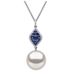 Yoko London South Sea Pearl, Sapphire and Diamond Pendant in 18 Karat Gold