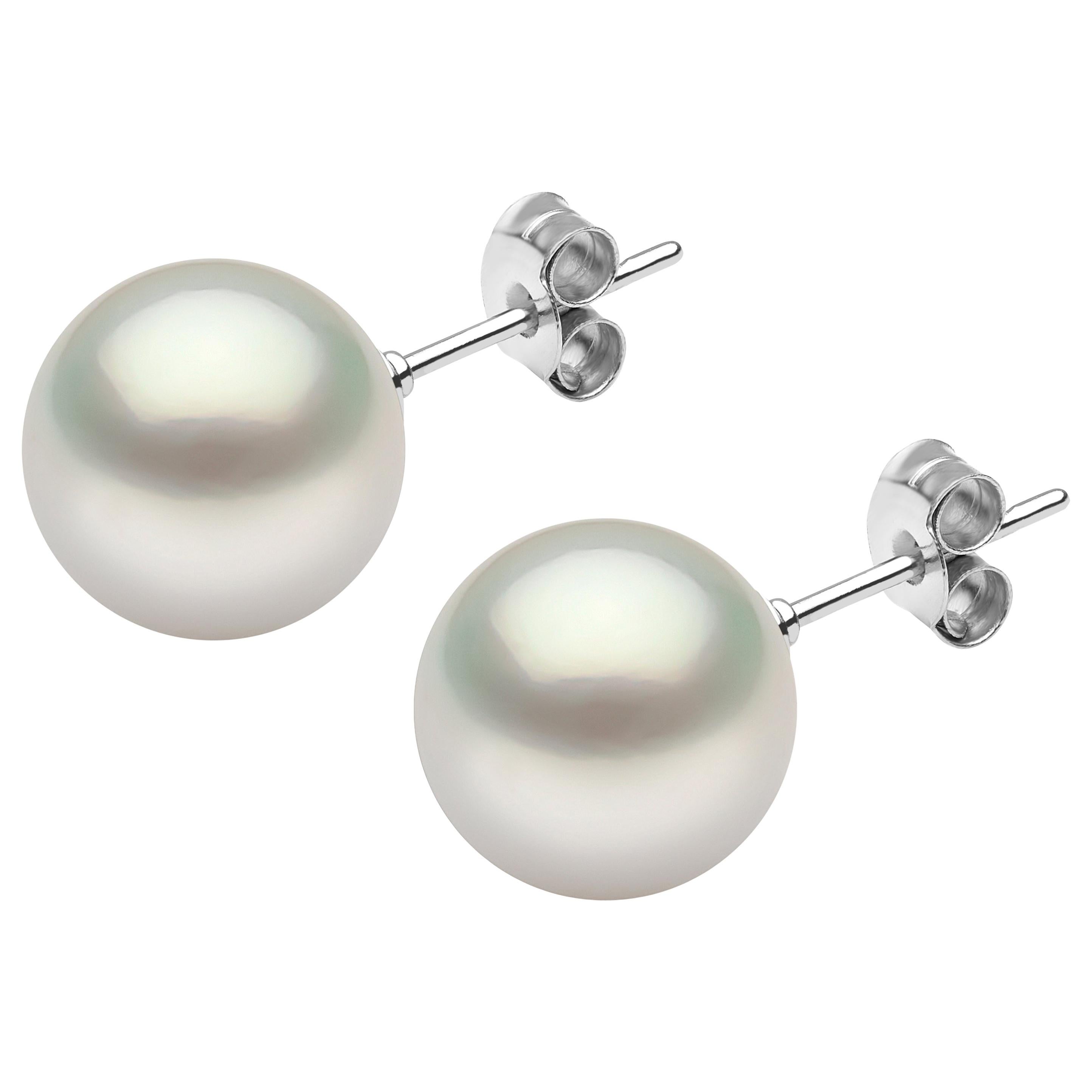 Yoko London South Sea Pearl Stud Earrings in 18 Karat White Gold