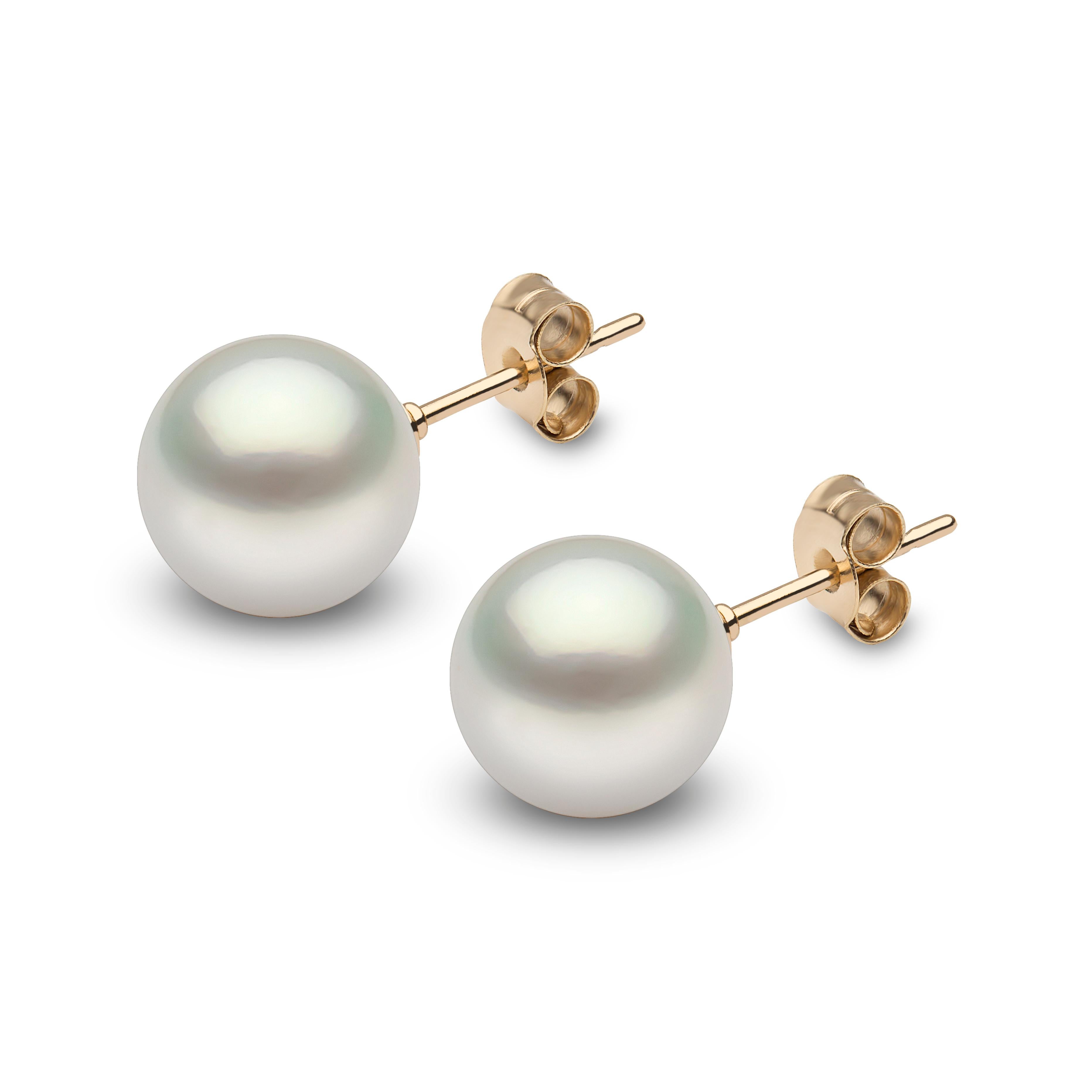 These classic 10-10.5mm South Sea pearl studs from Yoko London are a jewellery box essential. The classic 18 Karat yellow gold setting allows the exceptional lustre of the pearls to speak for itself. Pair with any outfit to add a touch of timeless