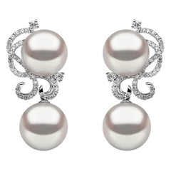 Yoko London South Sea Pearls and Diamond Earrings in 18 Karat White Gold