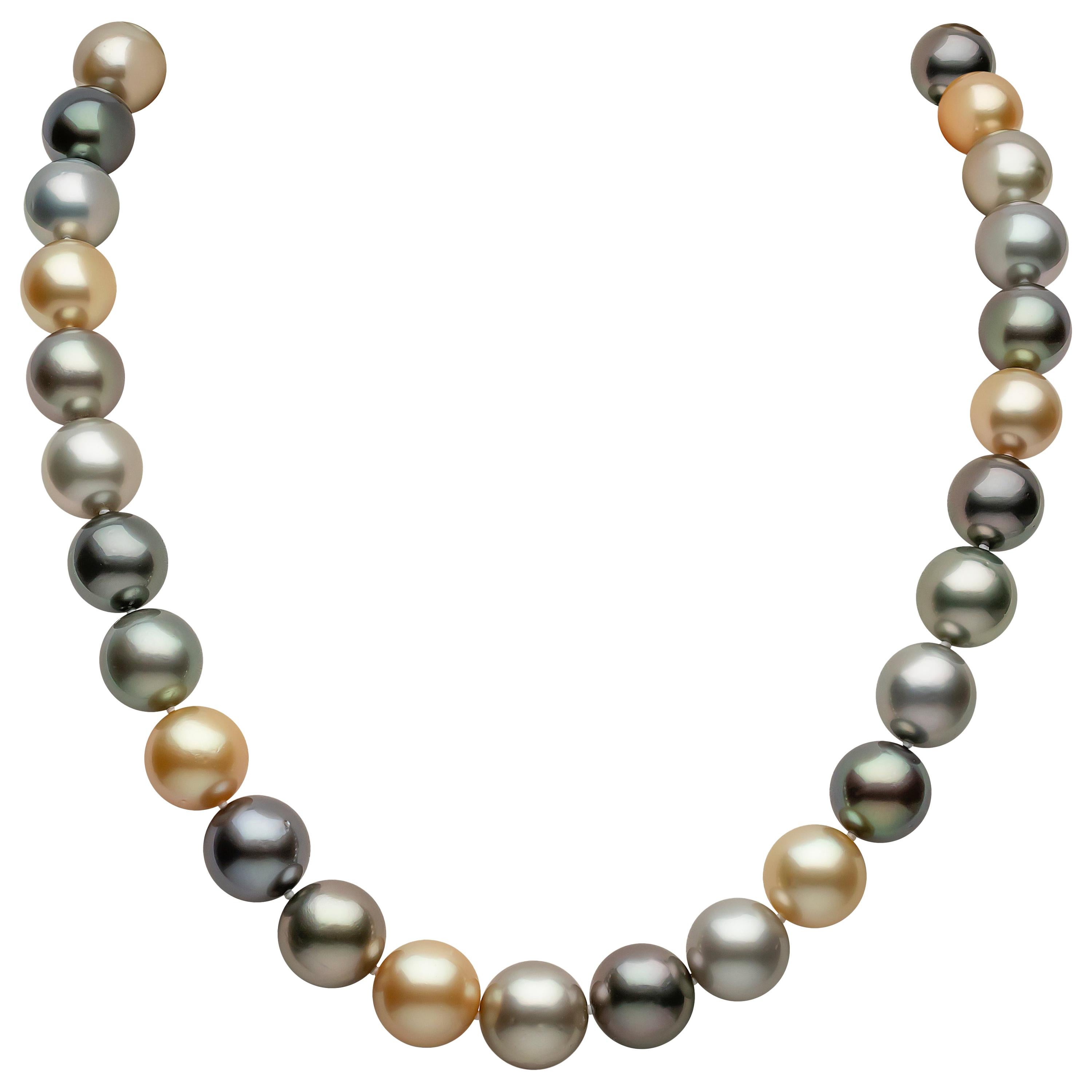 Yoko London Tahitian and Golden South Sea Multi-Color Pearl Necklace 18k Gold