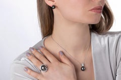 Yoko London Tahitian Pearl and Diamond Ring in 18 Karat White Gold