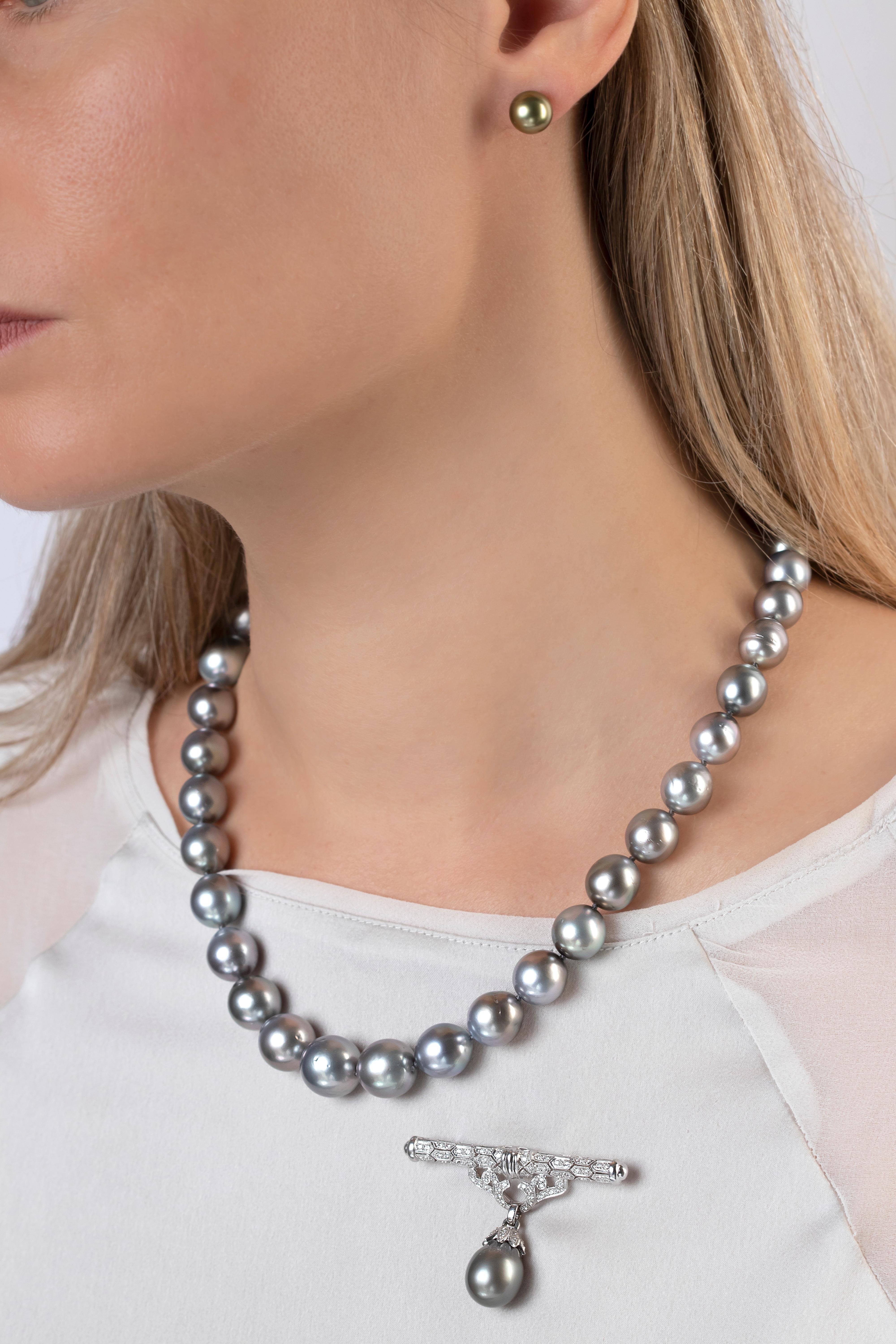 large tahitian pearl necklace