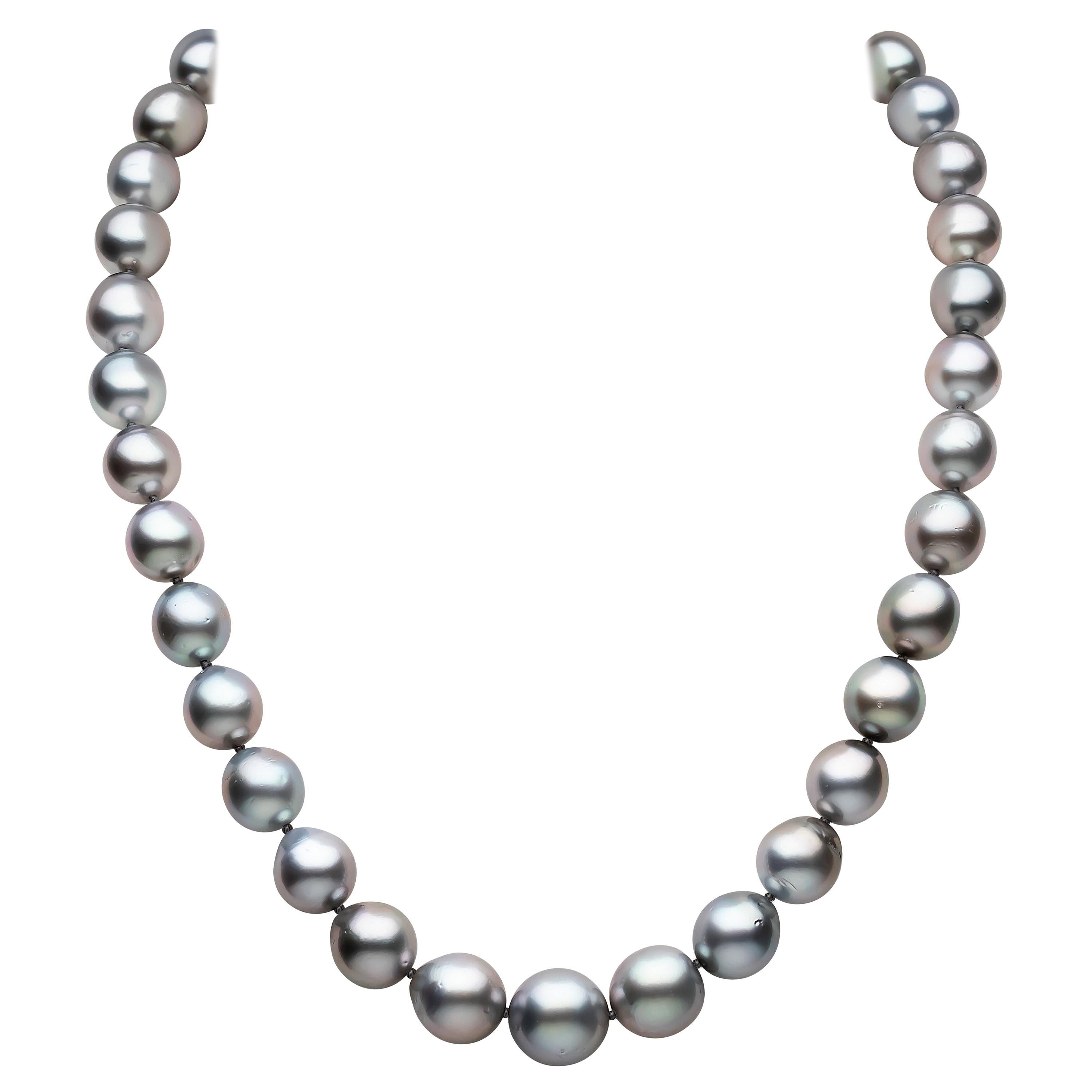 Yoko London Tahitian Pearl Classic Necklace in 18K White Gold