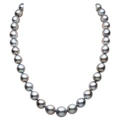 Yoko London Collier classique de perles de Tahiti en or blanc 18 carats