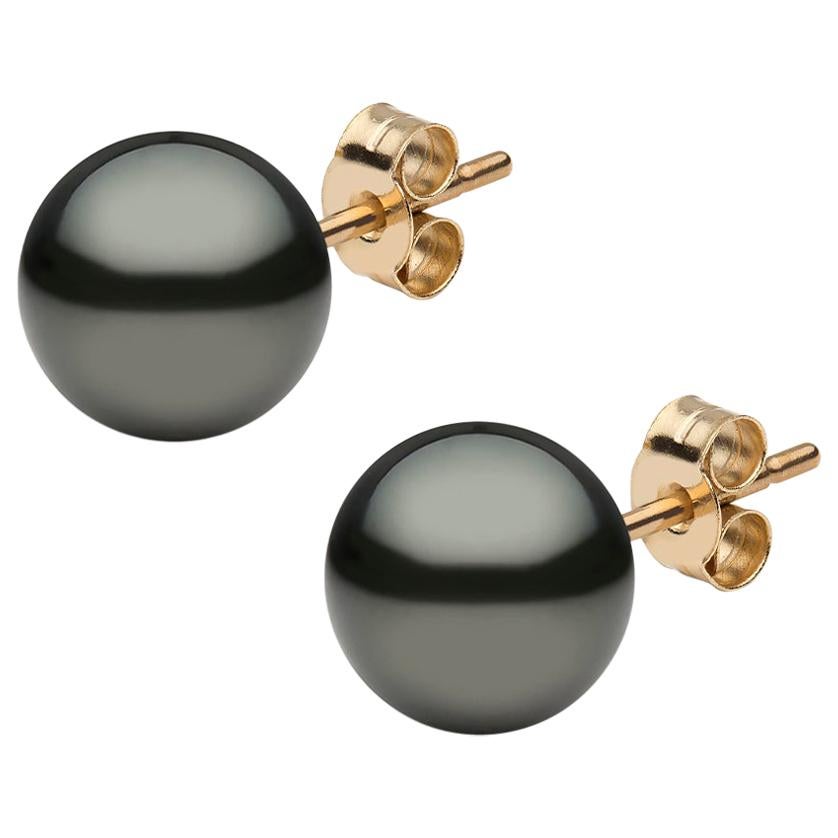 Yoko London Tahitian Pearl Classic Stud Earrings