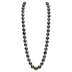 Yoko London Tahitian Pearl Long Classic Strung Necklace in 18 Karat White Gold