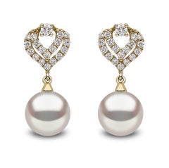 AOKO London Collection Valentin - Boucles d'oreilles et pendentifs en or jaune 18ct et diamants