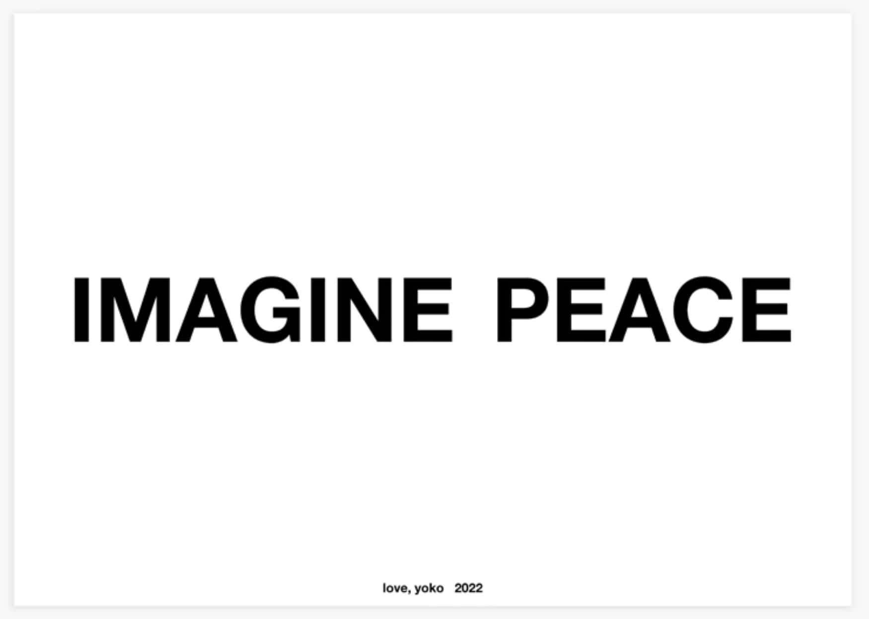 Yoko Ono Print - Imagine Peace 