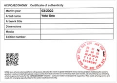 Yoko Ono 'Imagine Peace' Time-Limited Silkscreen Print, 2022