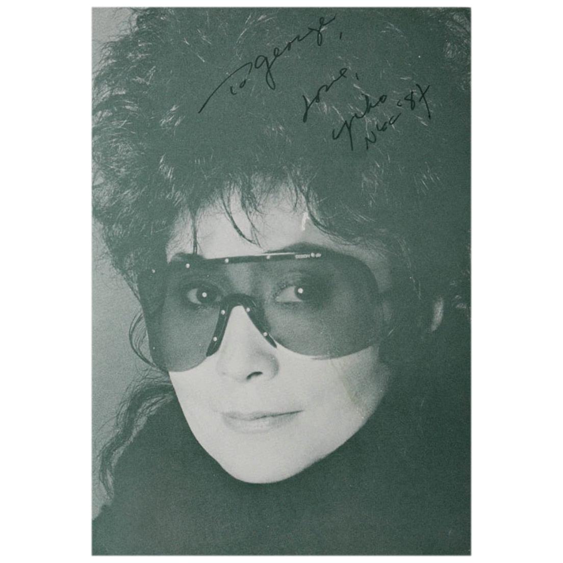Yoko Ono Autographed Photograph, JSA Certificate of Authentication, circa 1970 For Sale