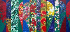 Triptych "Bouquet of Flowers", 80x120 cm, oil on canvas