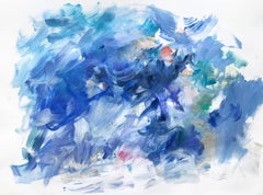 Yolanda Sanchez "Sea Changes 6" -- Colorful Abstract Painting on Paper