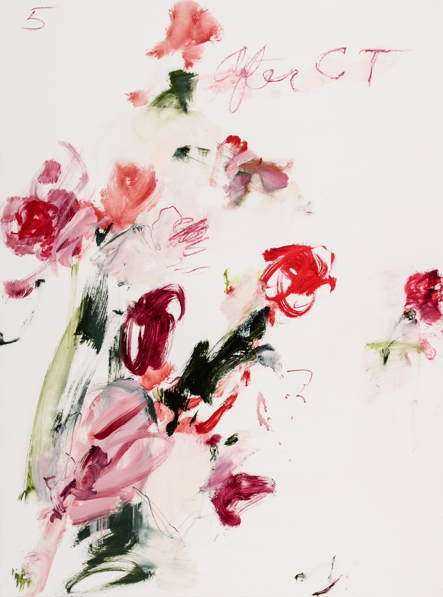 Yolanda Sanchez Abstract Painting – Yolanda Sánchez "Nach CT, #5" Öl auf Papier