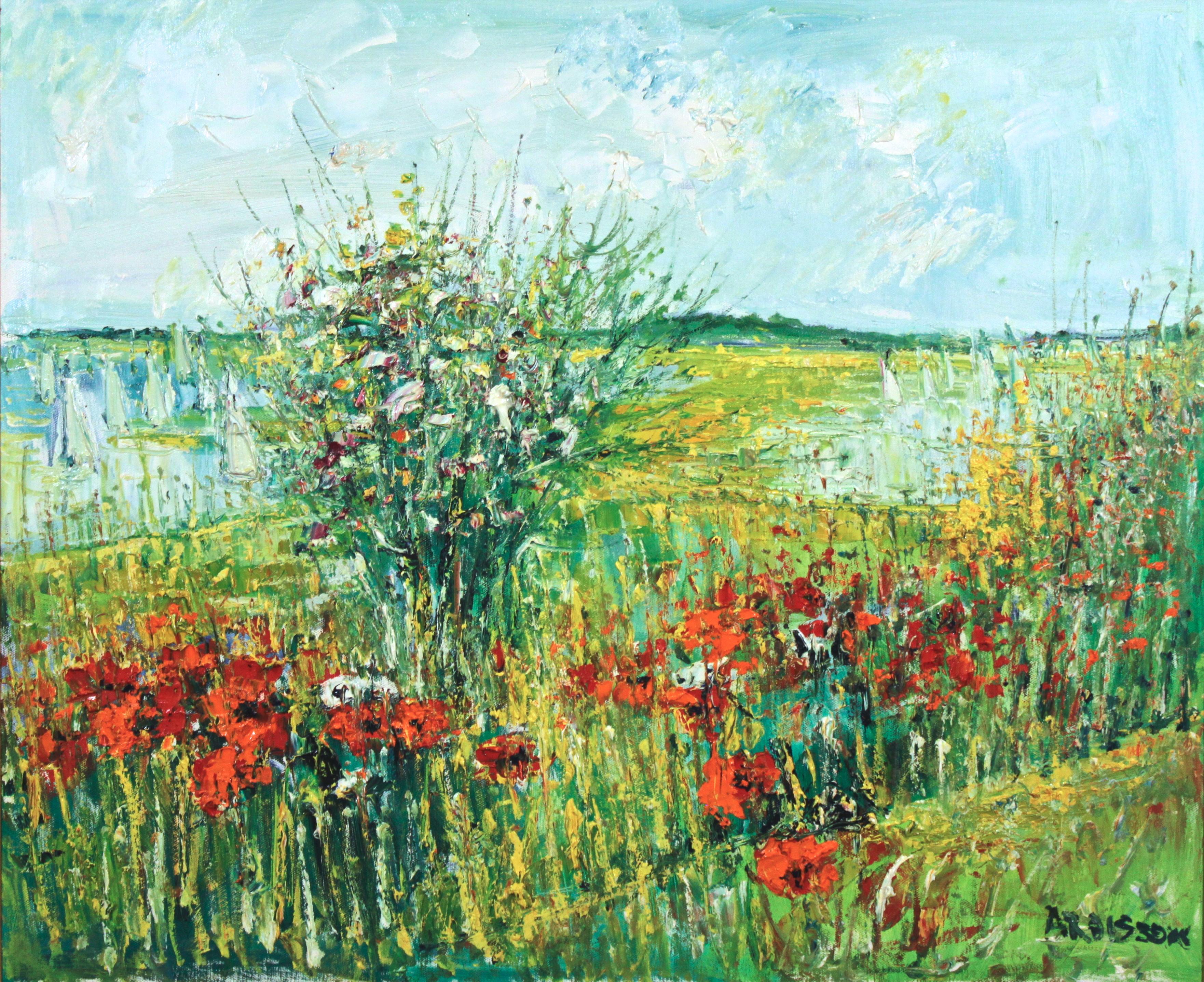 Landscape Painting Yolande Ardissone - Coquiles au mer du Covenac