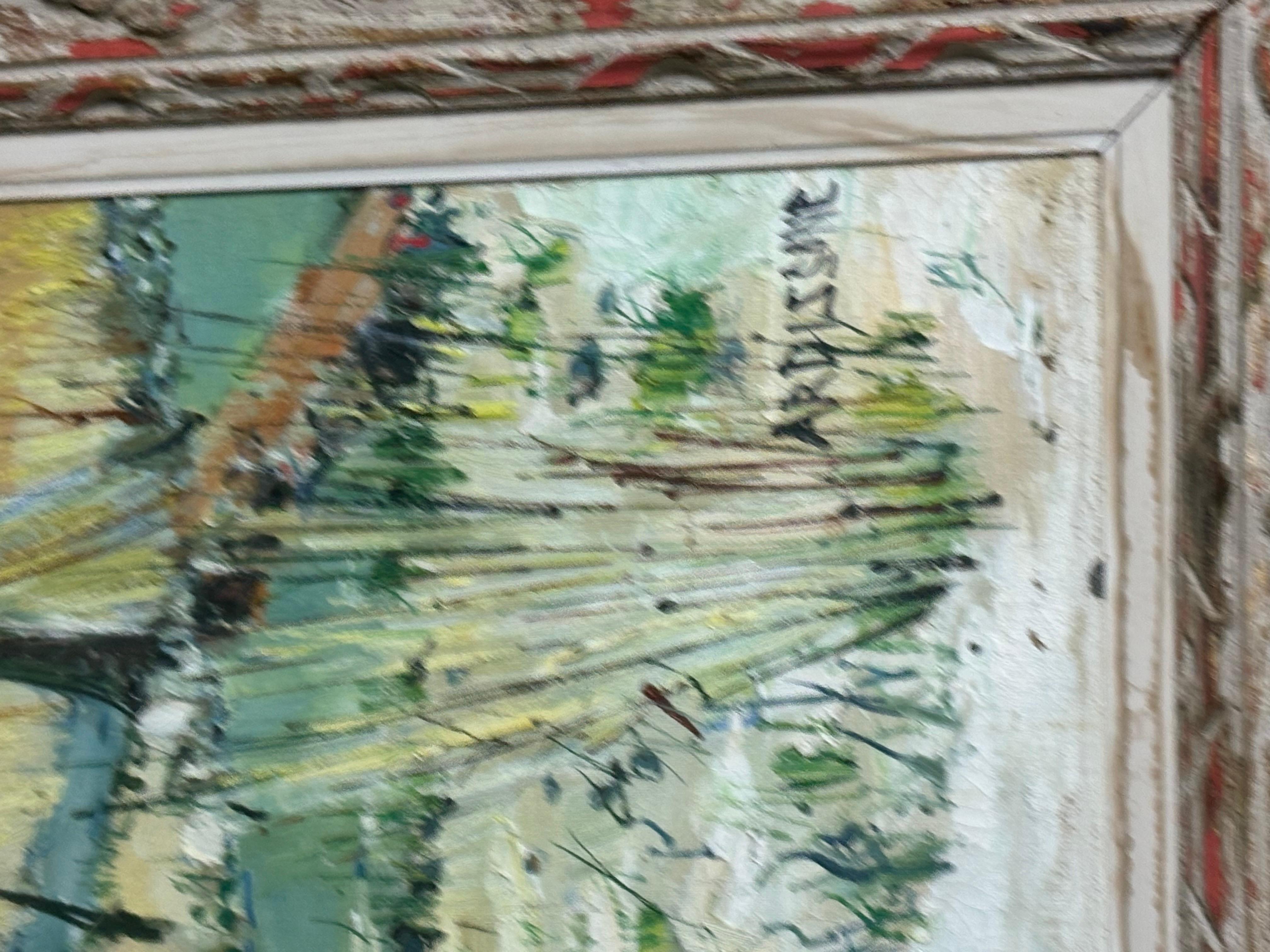 Yolande Ardissone original Ölgemälde auf Leinwand . Der Zustand ist gut und misst 43x31. Einige Flecken auf der Rückseite der Leinwand.