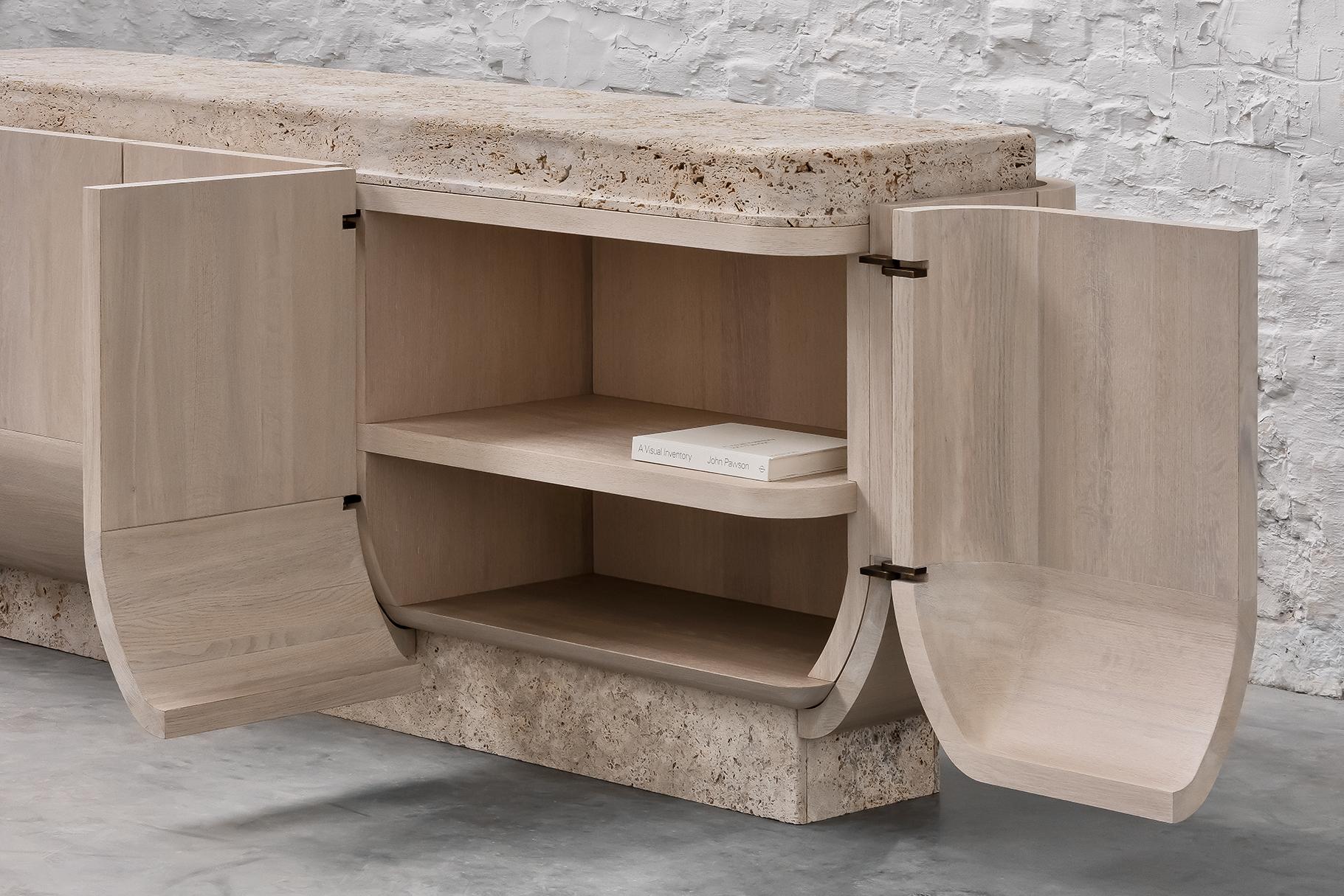 Travertine YOMA Console by Andy Kerstens