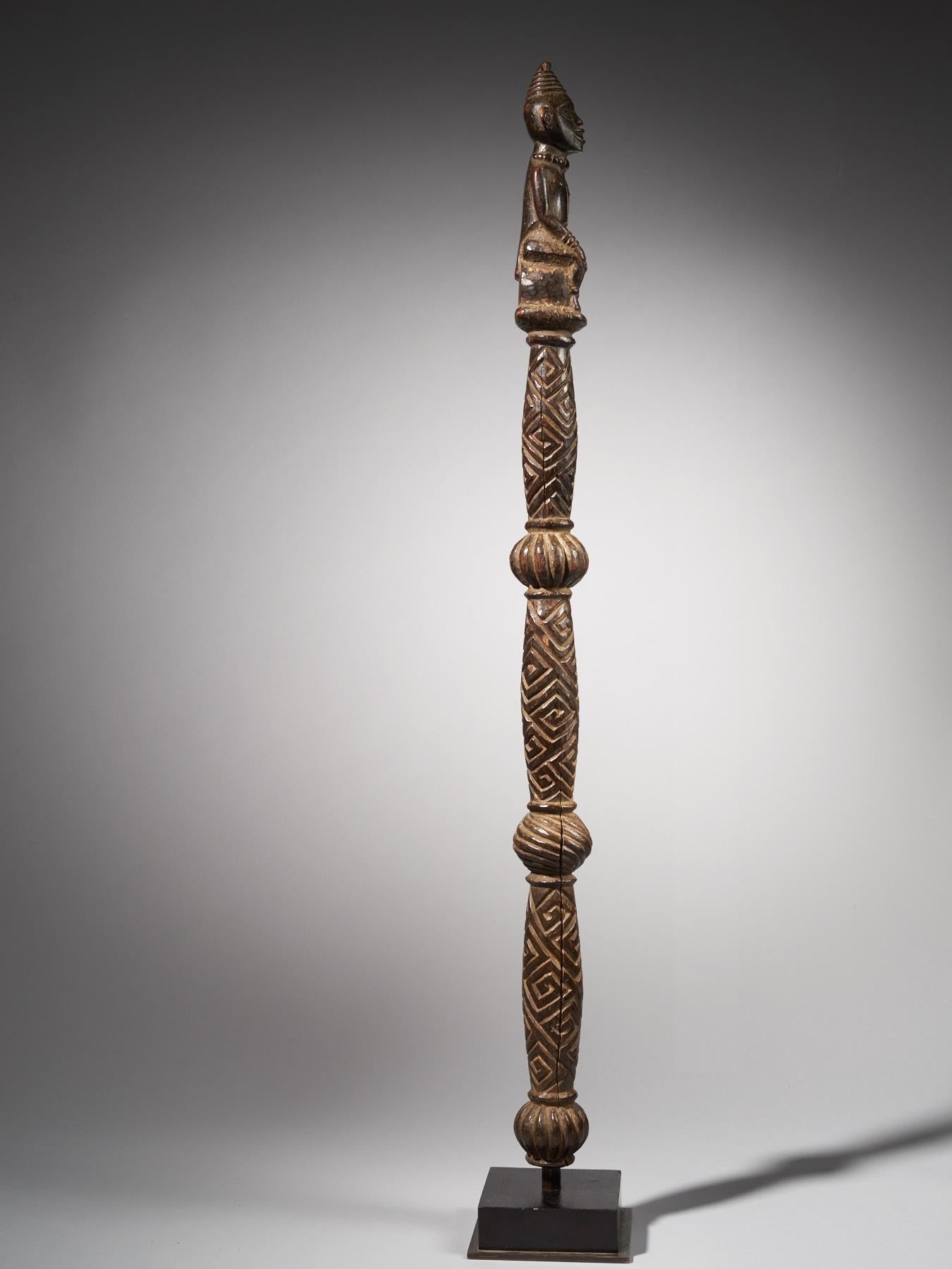 Hand-Carved Yombe Chief Staff 