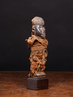 Yombe Power Figure Completely Covered with Original Fabrics, Yombe People, DRC.